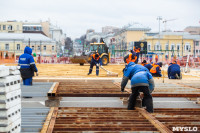 На площади Ленина начали устанавливать Губернский каток и главную ёлку Тулы, Фото: 16