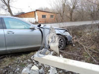  В Туле Mercedes повалил фонарный столб, Фото: 10