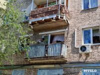 Поврежденные БПЛА дома в Туле, Фото: 9
