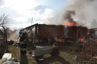 На Калужском шоссе загорелся жилой дом, Фото: 9