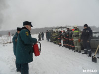 Тульские огнеборцы ликвидировали условное  возгорание в селе Прудное, Фото: 3