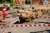 Провал дороги в Мясново: трубу заменили, котлован засыпают песком, Фото: 9
