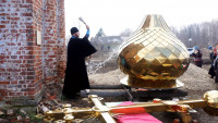 Храм в селе Ефремовского района обрел купол и крест, Фото: 14