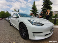 По Туле проехал кортеж из двух десятков электромобилей Tesla, Фото: 22