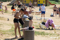 Жара в Туле: туляки спасаются от зноя на пляже в Центральном парке, Фото: 6