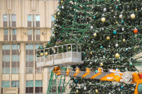 В Туле на площади Ленина разбирают главную новогоднюю ёлку, Фото: 6