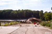 Пруд в Платоновском парке спустили на время капитального ремонта плотины, Фото: 1