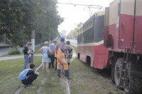 Авария с трамваем на ул. Металлургов, Фото: 7