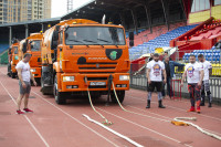 Рекорд России: В Туле атлеты сдвинули с места три грузовика , Фото: 43