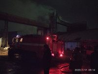 В Ясногорске загорелся склад для хранения зерна, Фото: 10