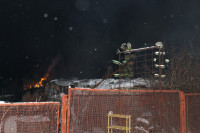 В пос. Менделеевский сгорел частный дом., Фото: 1