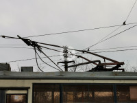 В Туле трамваи поломали столб и пантографы, Фото: 10