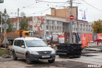 На ул. Советской в Туле убрали дорожные ограждения с трамвайных путей, Фото: 2