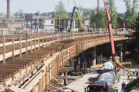 Монолитный мост через Упу в Туле: строители рассказали об особой технологии заливки бетона, Фото: 46