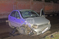 Погоня в Туле: уходя от ДПС пьяный водитель врезался в фонарный столб, Фото: 2
