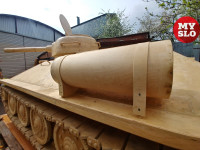 Тульский умелец смастерил деревянный танк весом в тонну, Фото: 13