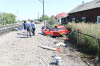 В Узловском районе поезд протаранил легковушку, Фото: 1