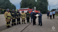 Одоевские пожарные встретились с актером Виктором Добронравовым и побывали на съемочной площадке, Фото: 8