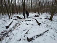 В Тульском лесу нашли загадочную поляну с крестами, елкой и зеркалами, Фото: 11