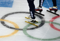 Российские спортсмены на тренировке сборной по шорт-треку перед началом XXII зимних Олимпийских игр в Сочи., Фото: 16