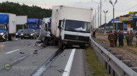 Авария с пассажирской маршруткой из Тулы под Москвой, Фото: 1