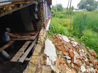 В Дедилово рухнула стена частного дома, Фото: 11
