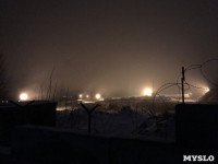 Новомедвенский поселок накрыло оранжевым облаком, Фото: 4