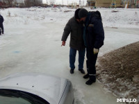 В Туле вмерзла в лед "Лада", Фото: 6