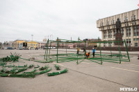 На площади Ленина начали устанавливать Губернский каток и главную ёлку Тулы, Фото: 27