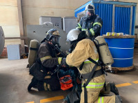 Пожарные провели учения на предприятии в Узловском районе, Фото: 6