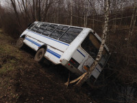 В Тульской области перевернулся пассажирский автобус, Фото: 1