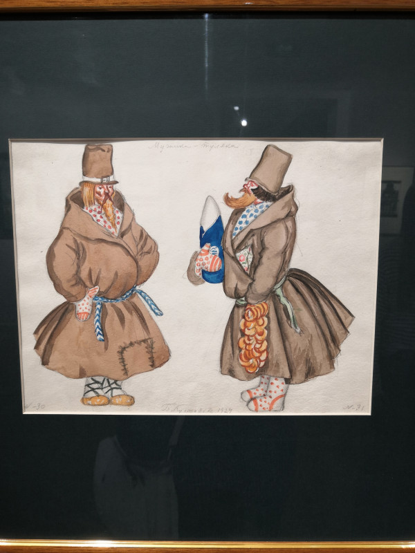 Выставка М. Кустодиева в Витебске. Так художник изобразил тульских мужиков к пьесе н. Лескова  "Левша"