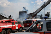 Пожар на хлебоприемном предприятии в Плавске., Фото: 33