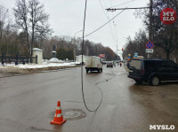 Самосвал порвал провода на ул. Первомайской, Фото: 1