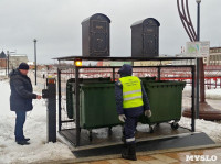 На Казанской набережной впервые в Туле поставили подземную мусорную площадку, Фото: 10